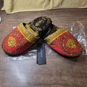 Versace Red and Gold Slippers